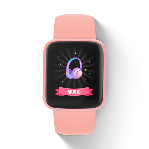 Смарт годинник Smart watch SWY68S розумний браслет з функціями фітнес трекера, вологозахистом, пульсометром та крокоміром Рожевий - зображення 10
