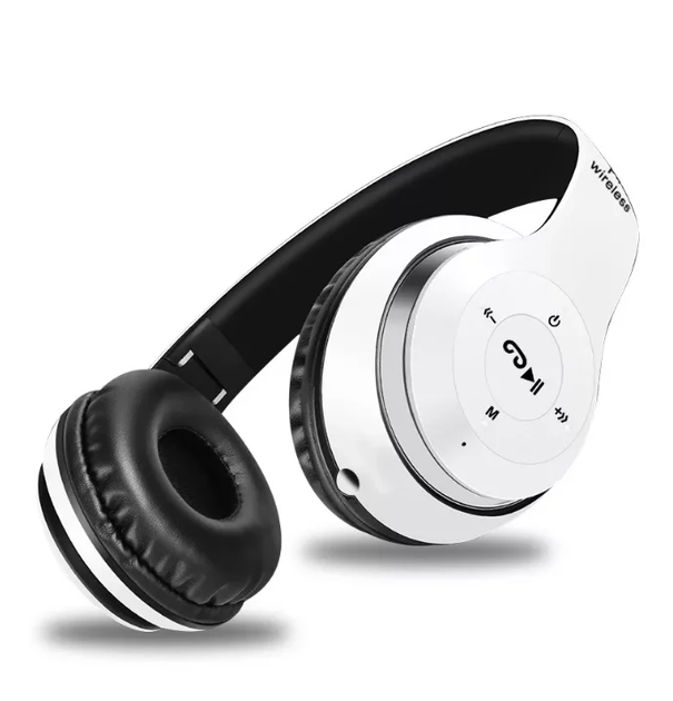 Бездротові навушники Bluetooth Wireless Headset MDR P47 Black Гарнітура для ПК, телефону з мікрофоном - microSD, FM White - зображення 6