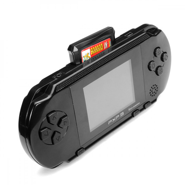 Портативная игровая ретро приставка с LCD экраном 2.7" UTM PXP3 16bit с подключением к ТВ + картридж с играми Черная - изображение 2