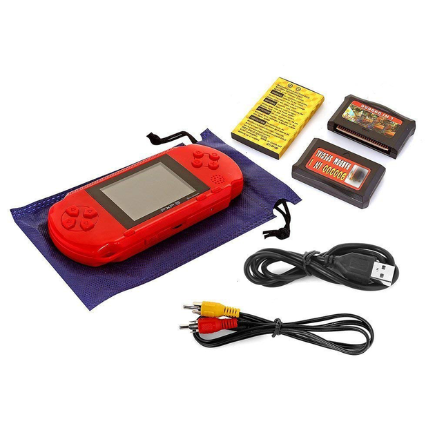 Портативная игровая ретро приставка с LCD экраном 2.7" UTM PXP3 16bit с подключением к ТВ + картридж с играми Красная - изображение 10