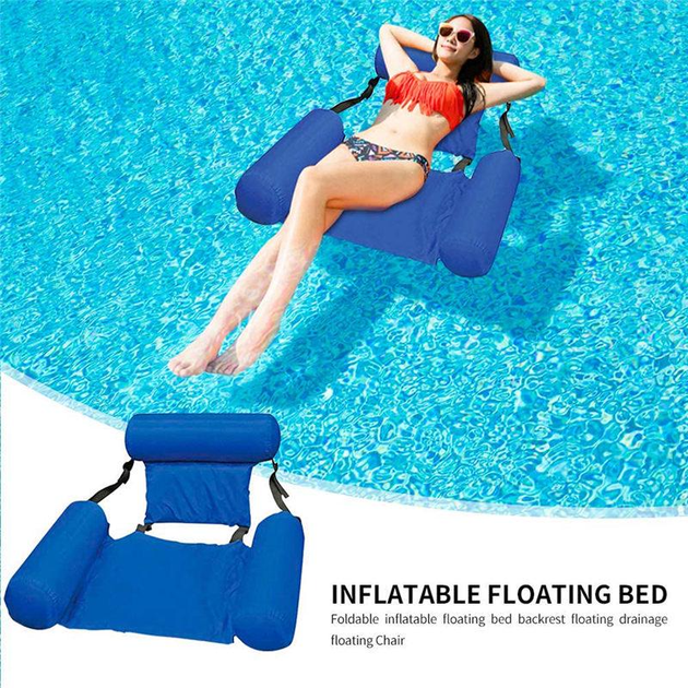 Надувной складное кресло матрас для плавания и отдыха на воде UKC Inflatable синий - Фото 9 Надувной складное кресло матрас для плавания и отдыха на воде UKC Inflatable синий - изображение 9