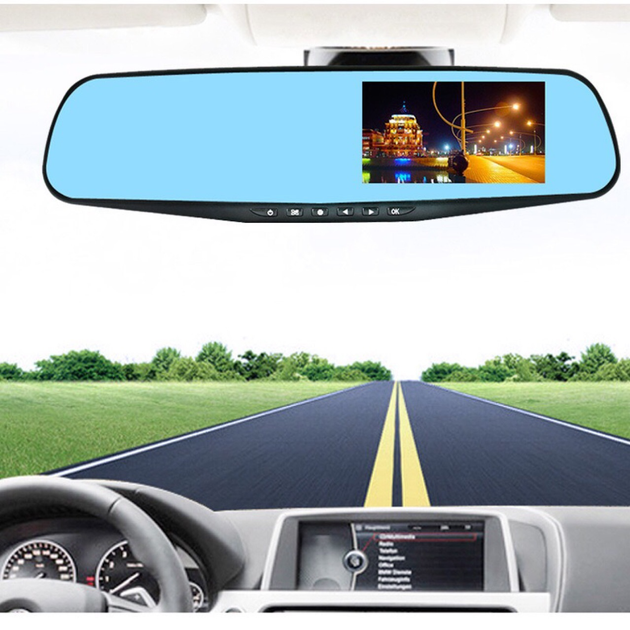 Автомобильный видеорегистратор зеркало BaсkView DVR L711 Full HD с фронтальной и камерой заднего вида + Карта памяти 32Гб - изображение 6