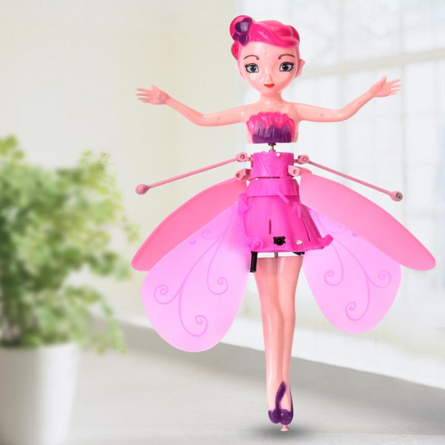 Летающая игрушка сказочная фея с управлении рукой на подставке подиум Beauty Toy Magical Fairy звуковые и световые эффекты Розовая - Фото 7 Летающая игрушка сказочная фея с управлении рукой на подставке подиум Beauty Toy Magical Fairy звуковые и световые эффекты Розовая - изображение 7