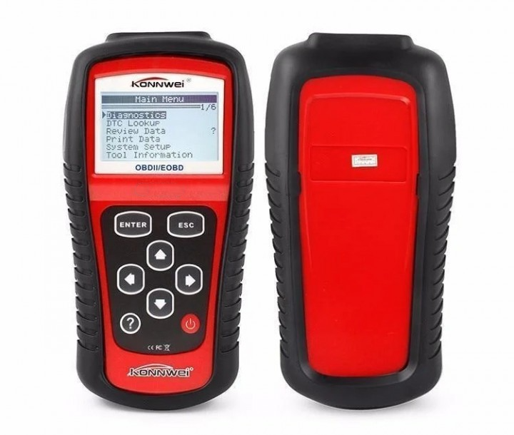Автомобільний універсальний діагностичний сканер Konnwei OBDII/EOBD scanner 808KWHS для авто 1996-2021 року з чохлом та сумкою - зображення 6