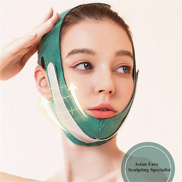 Маска бандаж для лица Easy Lifting Mask MW-334 корректирующая овал и второй подбородок, разглаживает морщины - Фото 4 Маска бандаж для лица Easy Lifting Mask MW-334 корректирующая овал и второй подбородок, разглаживает морщины - изображение 4