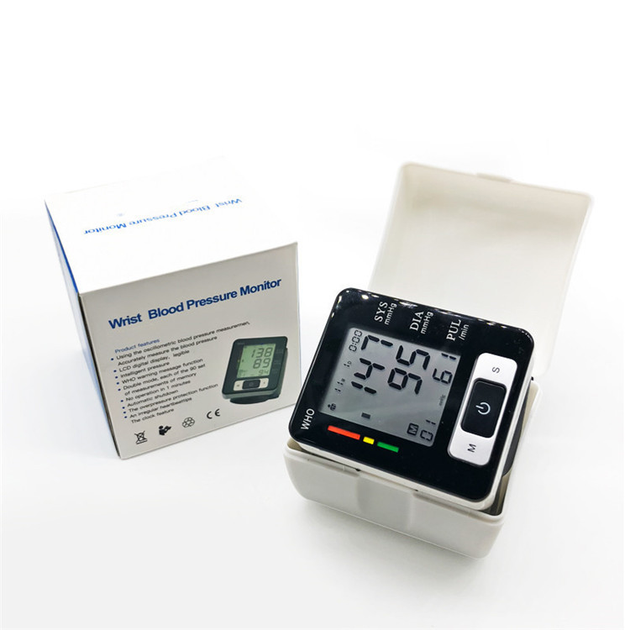 Электронный тонометр на запястье автоматический Pressure Indicator W133 с экраном и кейсом для хранения+Напалечный пульсоксиметр LK87 - изображение 14