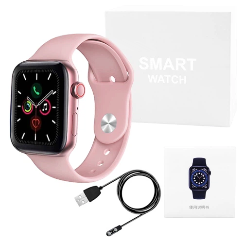 Смарт годинник Smart Watch ip 12-1 -Алюмінієвий корпус, голосовий виклик, режим спорту Pink - зображення 6
