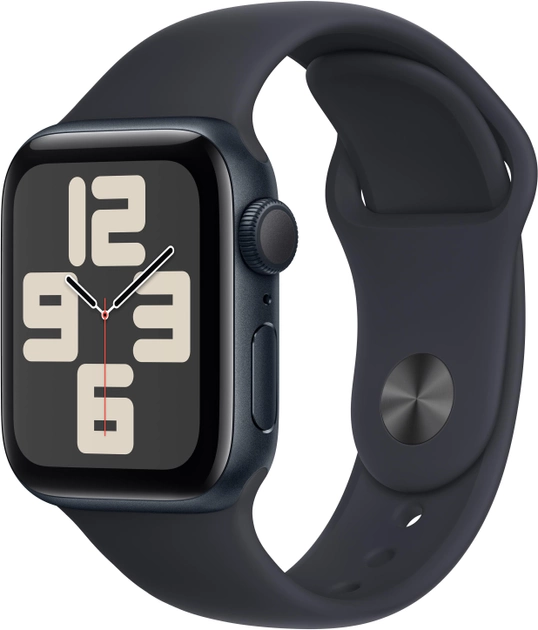 Smartwatch Apple Watch SE (2023) GPS 40mm Midnight Aluminium Case with Midnight Sport Band - M/L (MR9Y3) - obraz 1
