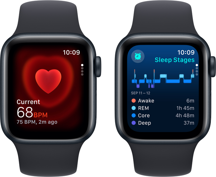 Smartwatch Apple Watch SE (2023) GPS 40mm Midnight Aluminium Case with Midnight Sport Band - M/L (MR9Y3) - obraz 5