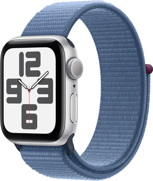 Smartwatch Apple Watch SE (2023) GPS 40mm Silver Aluminium Case with Winter Blue Sport Loop (MRE33) - obraz 1