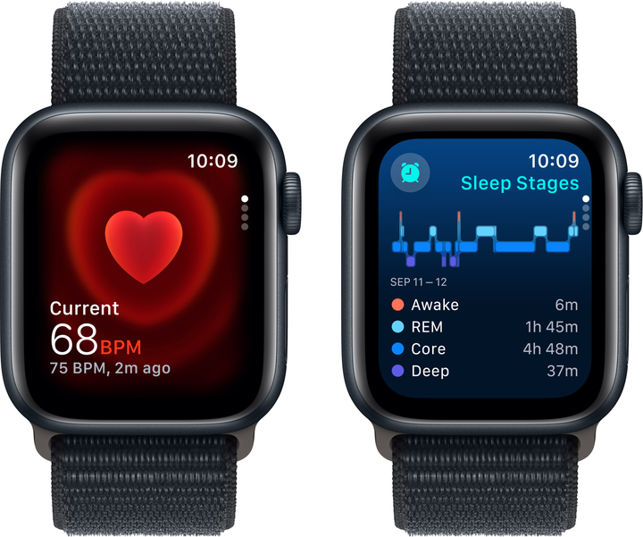 Smartwatch Apple Watch SE (2023) GPS 40mm Midnight Aluminium Case with Midnight Sport Loop (MRE03) - obraz 5