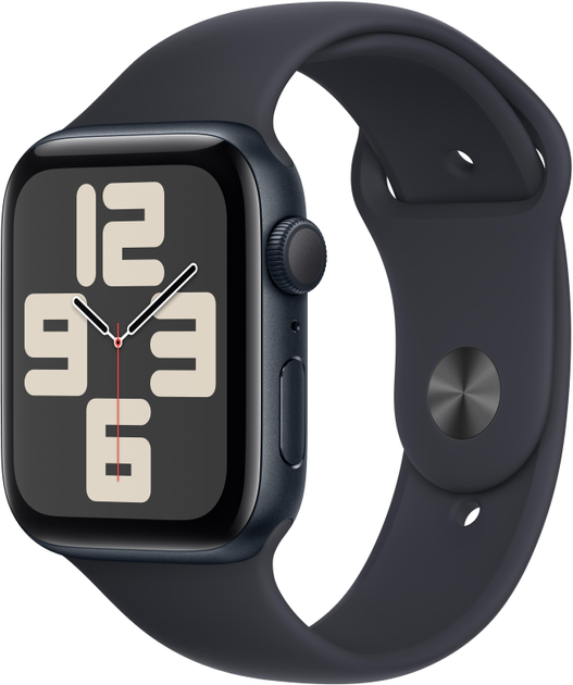 Smartwatch Apple Watch SE (2023) GPS 44mm Midnight Aluminium Case with Midnight Sport Band - M/L (MRE93) - obraz 1
