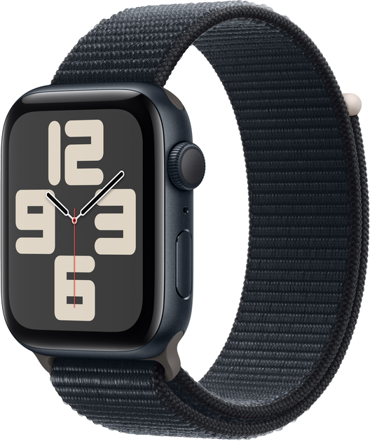 Smartwatch Apple Watch SE (2023) GPS 44mm Midnight Aluminium Case with Midnight Sport Loop (MREA3) - obraz 1