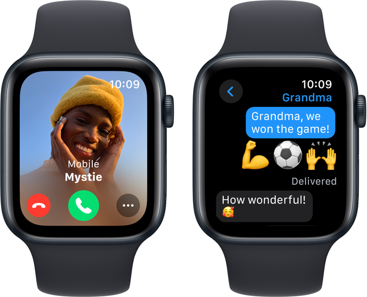 Smartwatch Apple Watch SE (2023) GPS 44mm Midnight Aluminium Case with Midnight Sport Band - M/L (MRE93) - obraz 4