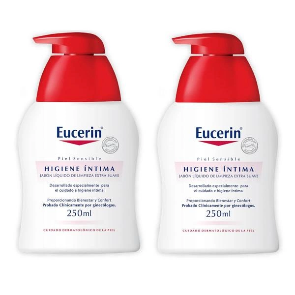 Płyn do higieny intymnej Eucerin Set Intimate Hygiene Wash Protection Fluid 2x250 ml (4005800039201) - obraz 1
