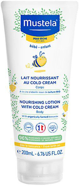 Живильний лосьйон Mustela Cold Cream Nourishing Milk 200 мл (3504105035532) - зображення 1