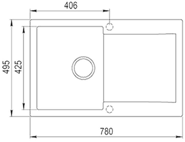 Кухонна мийка TEKA Easy Clivo 45 B-TQ 780x495x190 мм топаз (40148002) - зображення 3