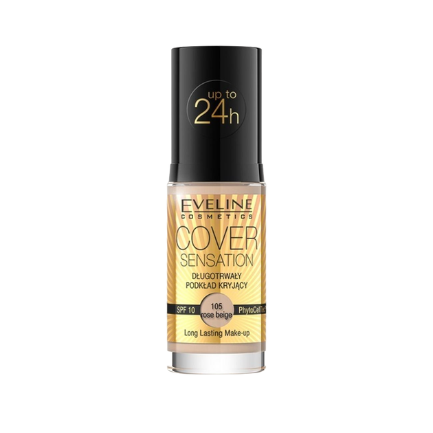 Тональний крем Eveline Cover Sensation SPF10 Long-Lasting Foundation 105 Rose Beige 30 мл (5901761916096) - зображення 1