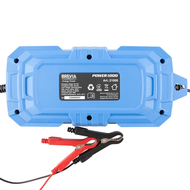 Зарядний пристрій АКБ Brevia Power 1000 6V/12V 10A для будь-яких типів акумуляторів (21000EP) - изображение 3