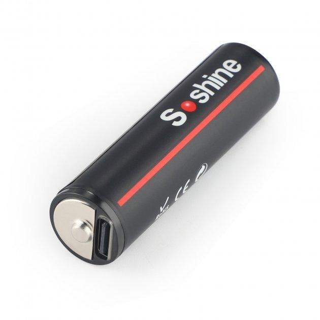 Аккумулятор Soshine 14500 USB-C 1.5V 2600mWh, AA/HR6, Li-Ion, Type-C ...
