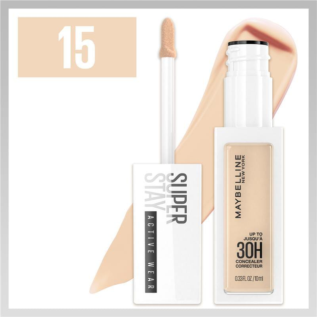 Podkład Maybelline Superstay Activewear 30h Corrector 15 Light 30ml (3600531647940) - obraz 1