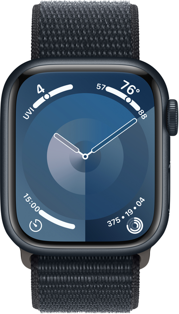 Смарт-годинник Apple Watch Series 9 GPS 41mm Midnight Aluminium Case with Midnight Sport Loop (MR8Y3) - зображення 2