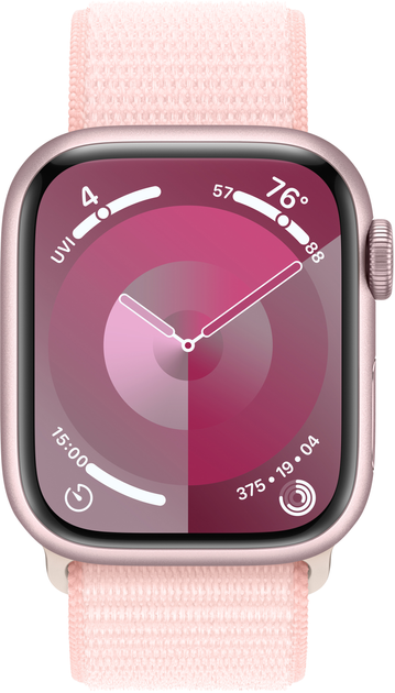 Смарт-годинник Apple Watch Series 9 GPS 41mm Pink Aluminium Case with Light Pink Sport Loop (MR953) - зображення 2