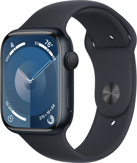 Смарт-годинник Apple Watch Series 9 GPS 45mm Midnight Aluminium Case with Midnight Sport Band - M/L (MR9A3) - зображення 1