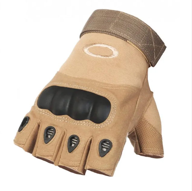 Тактичні рукавиці без пальців Combat М койот - изображение 1