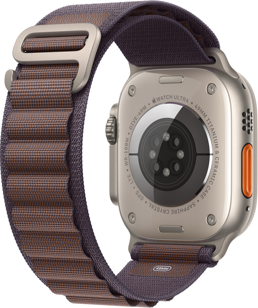 Смарт-годинник Apple Watch Ultra 2 GPS + Cellular 49mm Titanium Case with Indigo Alpine Loop - Small (MRER3) - зображення 3