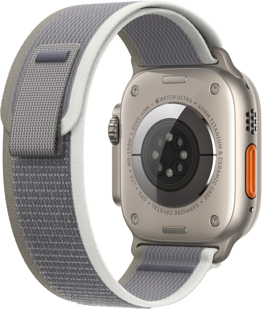 Смарт-годинник Apple Watch Ultra 2 GPS + Cellular 49mm Titanium Case with Green/Grey Trail Loop - M/L (MRF43) - зображення 3