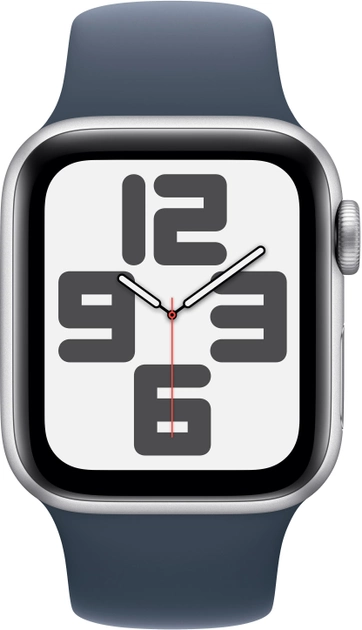 Смарт-годинник Apple Watch SE (2023) GPS + Cellular 40mm Silver Aluminium Case with Storm Blue Sport Band - S/M (MRGJ3) - зображення 2