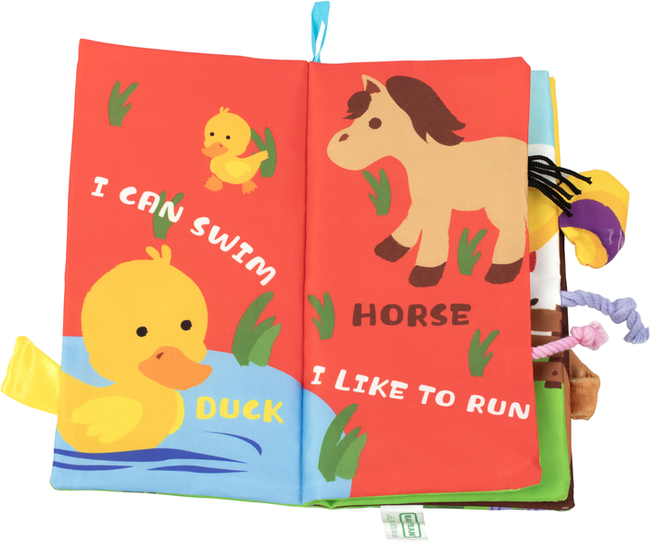 Іграшка-книжка Baby Team текстильна Хвостики свійські тварини (8725_свійські тварини) - зображення 2