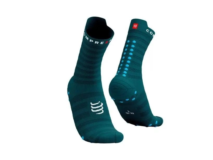 Сверхлегкие беговые высокие носки Pro Racing Socks V4.0 Ultralight Run High, Shaded Spruce/Hawaiian Ocean, T4 (44-47) 