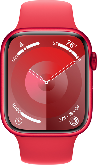 Smartwatch Apple Watch Series 9 GPS + Cellular 45mm (PRODUCT)RED Aluminium Case with (PRODUCT)RED Sport Band - M/L (MRYG3) - obraz 2