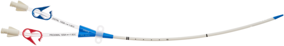 Набор Teleflex для гемодиализной катетеризации для вливания больших объемов с двухпросветным катетером Blue FlexTip: 12 Fr х 16 см (CV-12122-F) - изображение 2