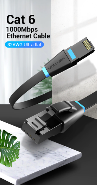 Патч-корд Vention 3м CAT6 RJ45 Ethernet 1000мбит/c (IBJBI) - зображення 5