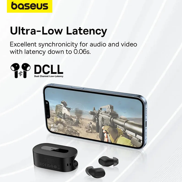 Беспроводные наушники Baseus Bowie EZ10 Black TWS Bluetooth 5.3 - изображение 4