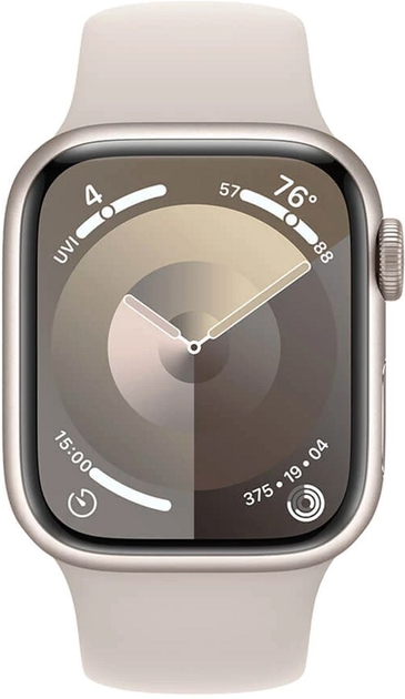 Smartwatch Apple Watch Series 9 GPS + Cellular 41mm Starlight Aluminium Case with Starlight Sport Band - S/M (MRHN3) - obraz 2