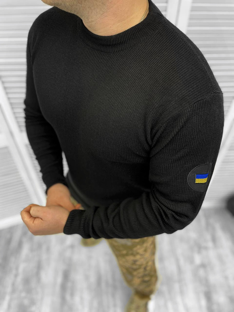 Чоловічий чорний светр avahgard розмір 2XL - зображення 2
