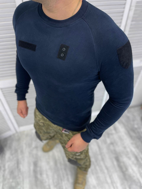 Тактический синий мужской свитшот размер S - изображение 2