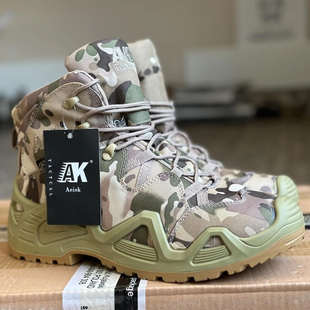 Мужские армейские берцы AK берцы военные демисезонные Tactic тактические ботинки Waterproof мультикам 44 размер - изображение 1