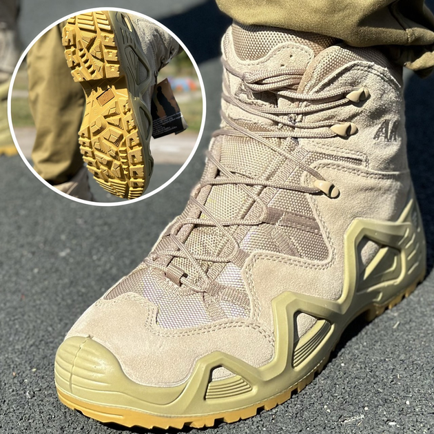 Тактичні армійські берці AK військові берці демісезонні Tactic чоловічі черевики Waterproof койот 46 розмір - зображення 1