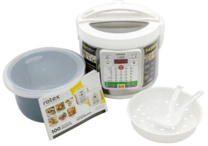 Мультиварка ROTEX RMC532-W 5 л 900 Вт з прозорой кришкой - изображение 2