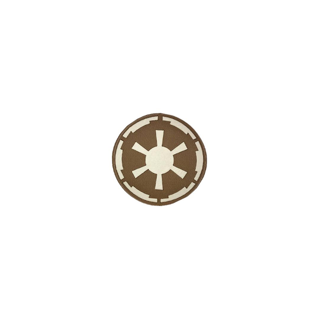 Шеврон на липучке Laser Cut UMT Galactic Empire Star Wars / Галактическая Империя Звёздные Войны 80х80 мм Люминисцентный/Койот - изображение 1