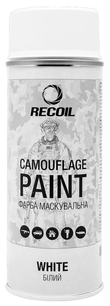 Фарба маскувальна Recoil White 400 мл (білий, матовий, аерозоль) - зображення 1