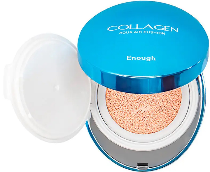 Тональный крем для лица Enough Коллаген Collagen Aqua Air Cushion SPF50 ...
