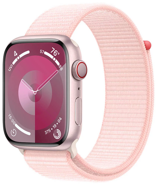 Смарт-годинник Apple Watch Series 9 GPS + Cellular 45mm Pink Aluminium Case with Light Pink Sport Loop (MRMM3) - зображення 1