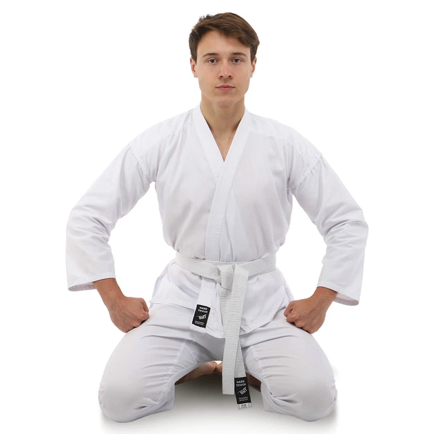 Кимоно для карате белое Zelart Hard Touch 8918 рост 170см плотность 240 г/м2 - изображение 3