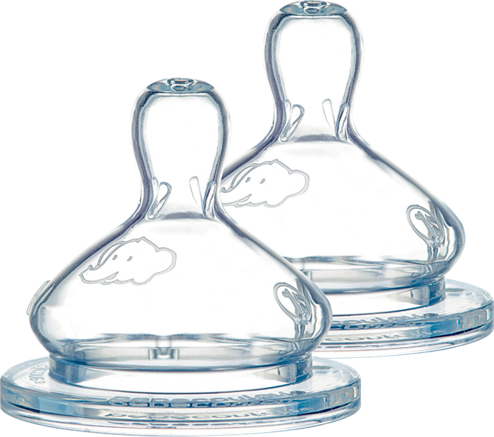 Силіконова соска Bebe Confort Emotion широка основа три швидкості розмір S1 2 шт (3102209000) - зображення 1